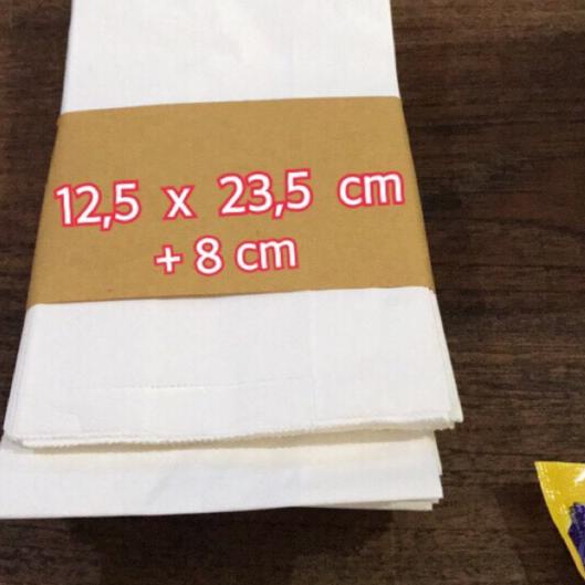 

SALE!!Paperbag Putih - Kantong Kertas Putih 12.5cmx23.5cm+8cm isi 100lbr|SQ5