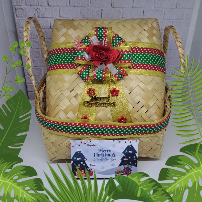 

Besek Jinjing Hias Berkualitas Tebal, tema Natal, ukuran 25 cm.