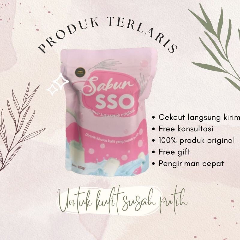 [PEMUTIH BADAN] Sabun SSO Pemutih Badan - Sabun Susu Sereh Pemutih Badan ORIGINAL