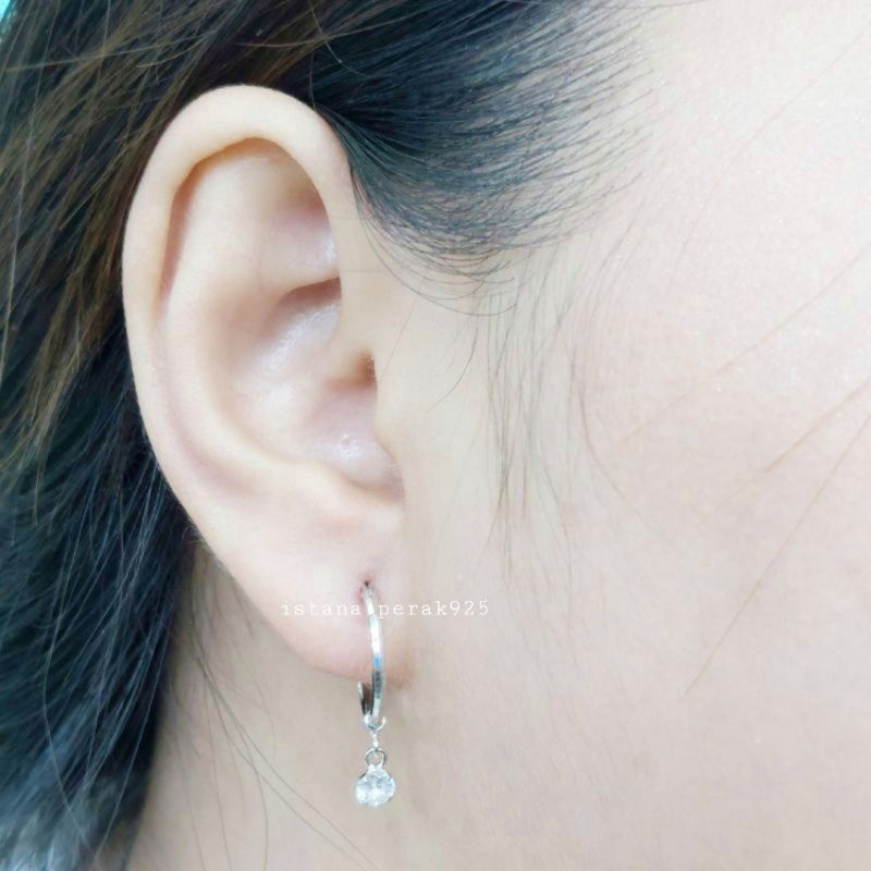 ANTING PERAK ASLI SILVER 925 LAPIS EMAS - MODEL KNIP - PERHIASAN PERAK WANITA - PERAK ASLI 925 - PER