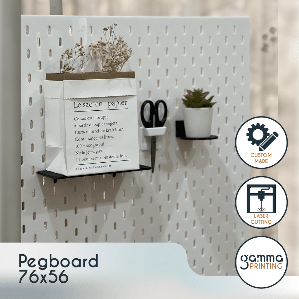 Pegboard Papan 76 x 56 CM SKDS Dinding Rak Setup Organizer