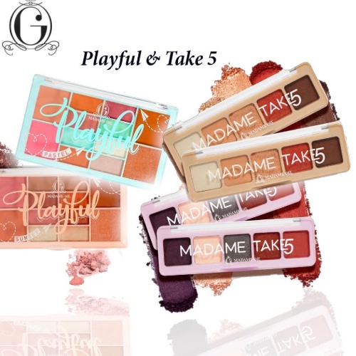 ❄️MATCHA❄️ MADAME GIE FACE PALLETE - TAKE5 PLAYFULL COMPLETE EYESHADOW ORIGINAL