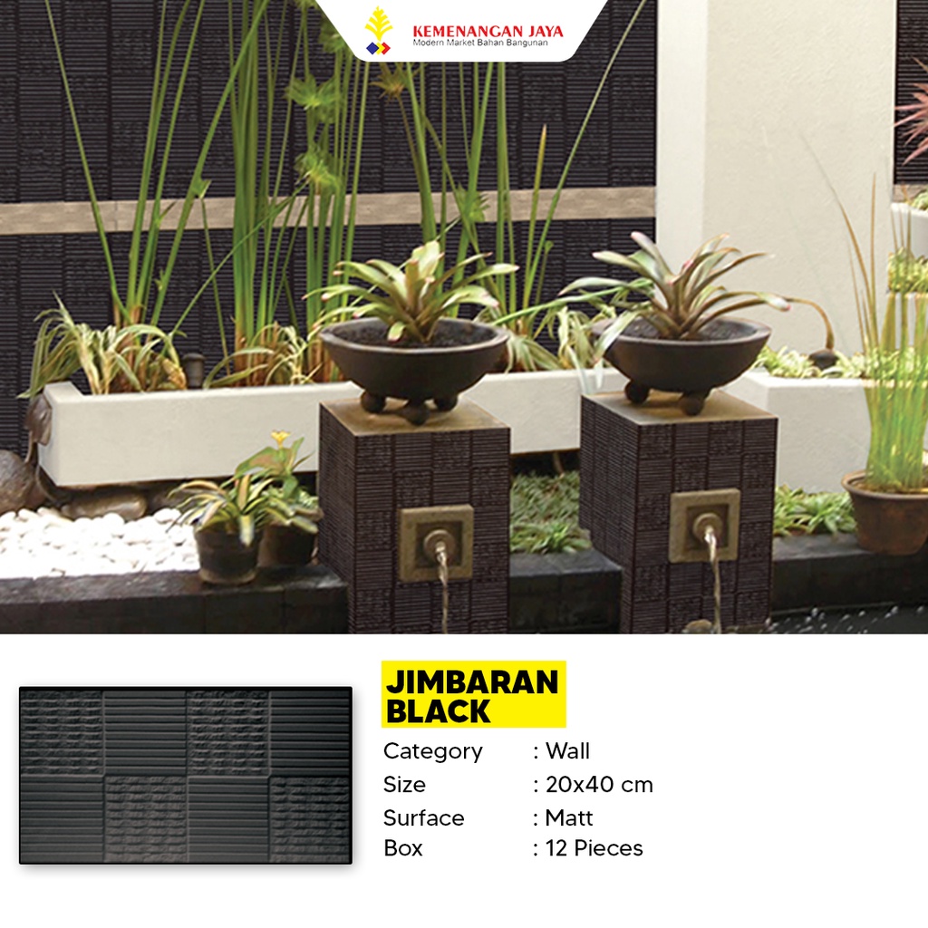 Keramik Murah Centro Jimbaran Black 20x40 Kw A