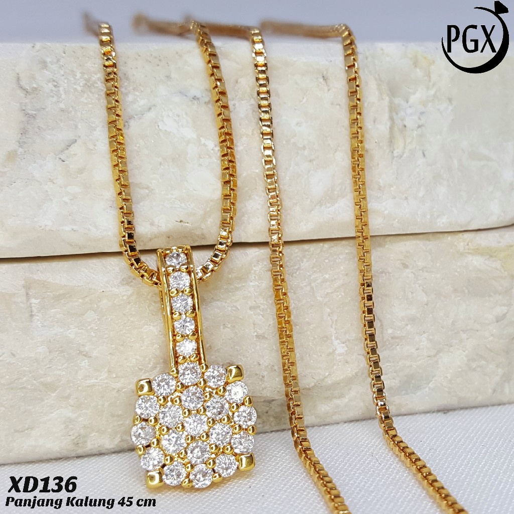 PGX Kalung Wanita Xuping Aksesoris Fashion Perhiasan Lapis Emas Premium - XD136