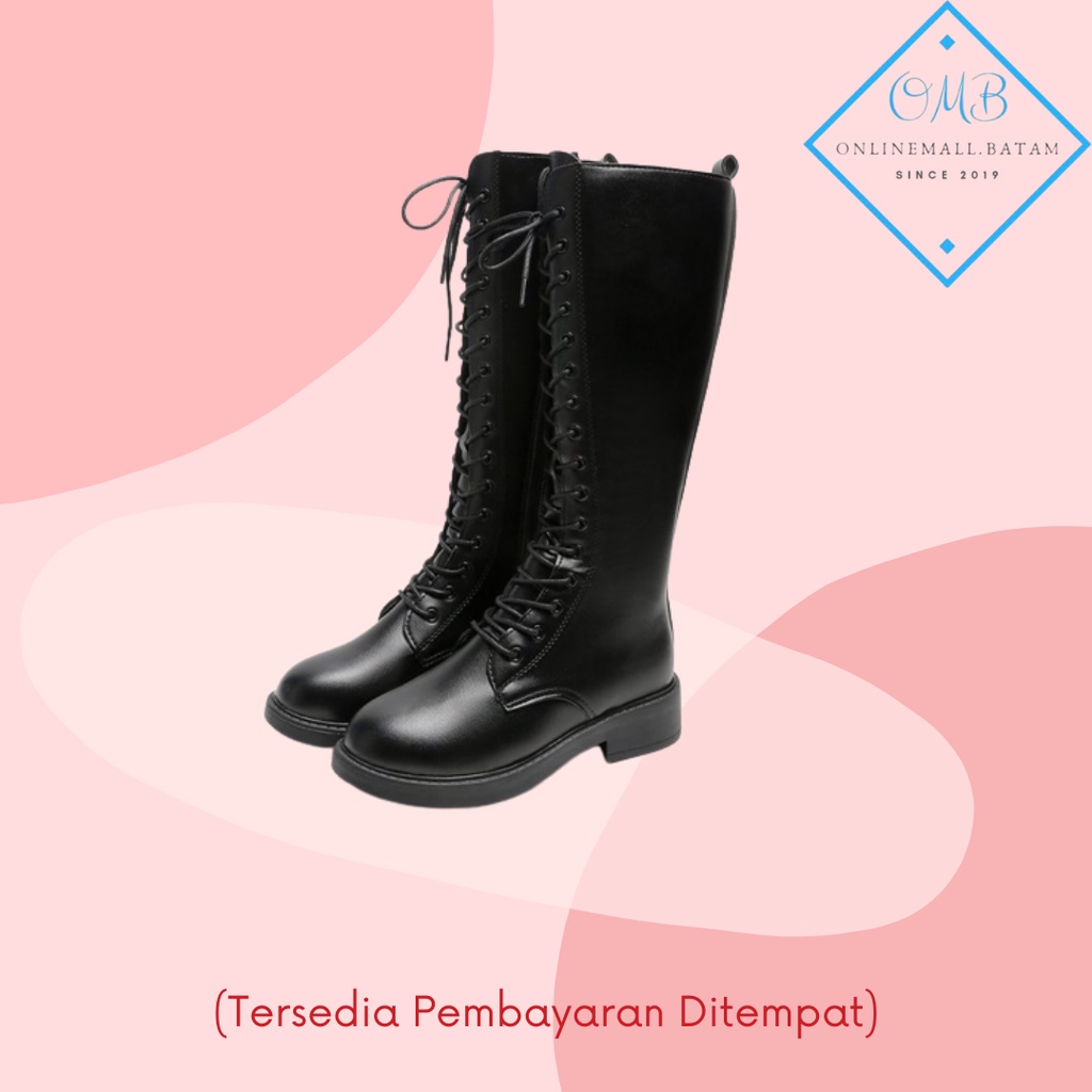 Sepatu Boots Wanita Panjang Hak Sedang Fashion 270 Onlinemall