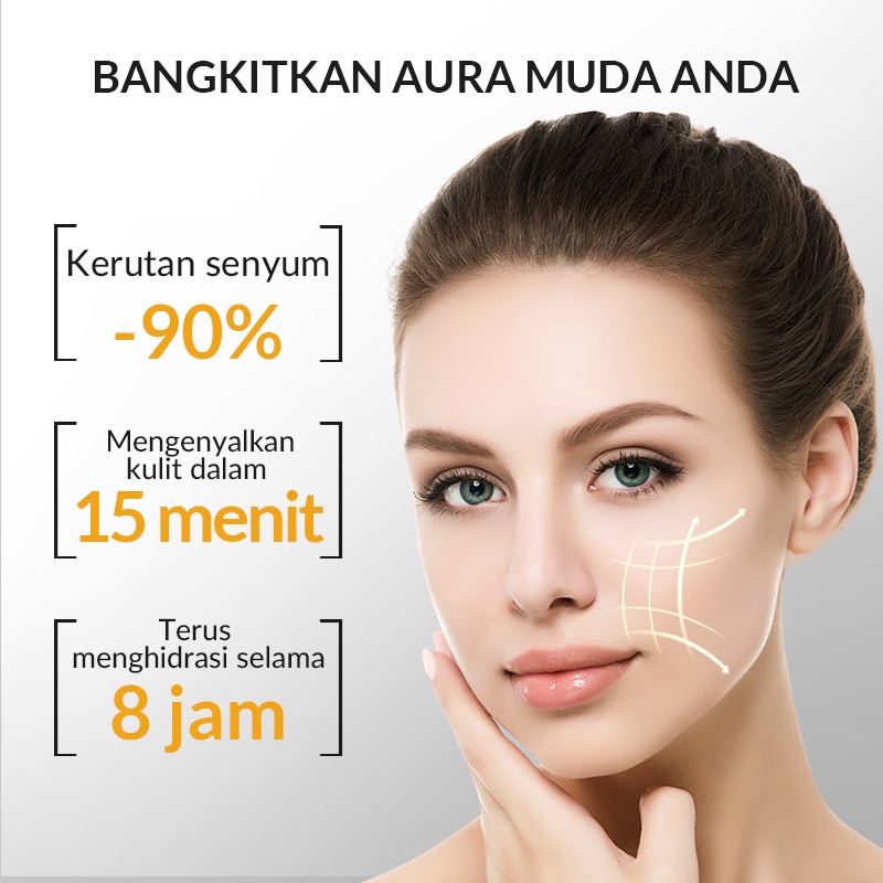 BISA COD UNNY X BIOAQUA 24K GOLD COLLAGEN CRYSTAL SMILE LINE MASK / MASKER GARIS SENYUM RUMAH CANTIK 354