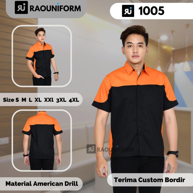 baju tangan pendek tambah bordir/kemeja karyawan kantor pabrik toko swalayan perkantoran perumahan sekolahan komunitas/kemeja team murah custom bordir