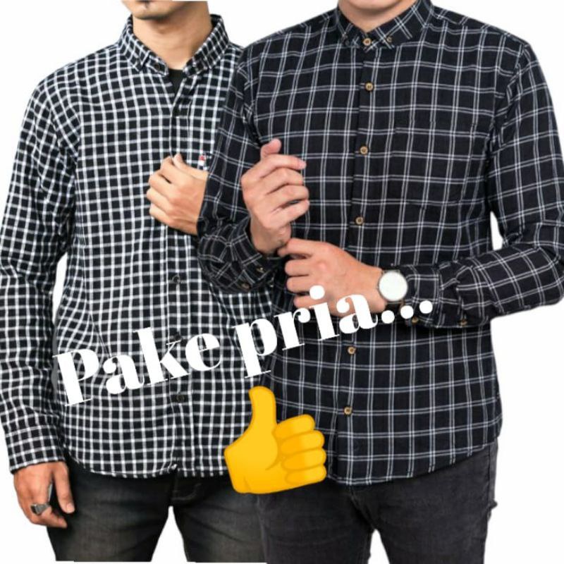 KEMEJA FLANEL PRIA SUPER PREMIUM LENGAN PANJANG KOTAK KOTAK FLANNEL