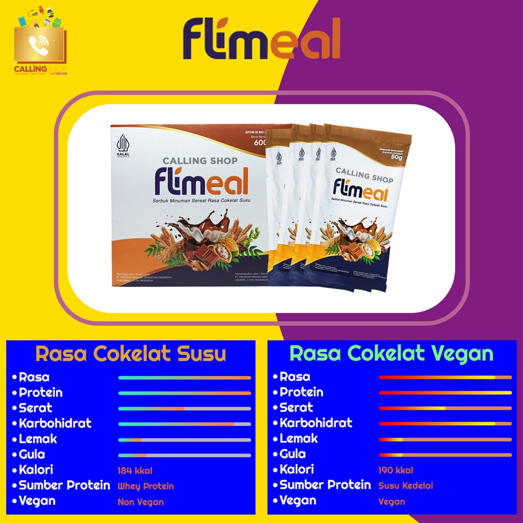 Flimeal Coklat Susu Sereal Pengganti Makanan by Flimty