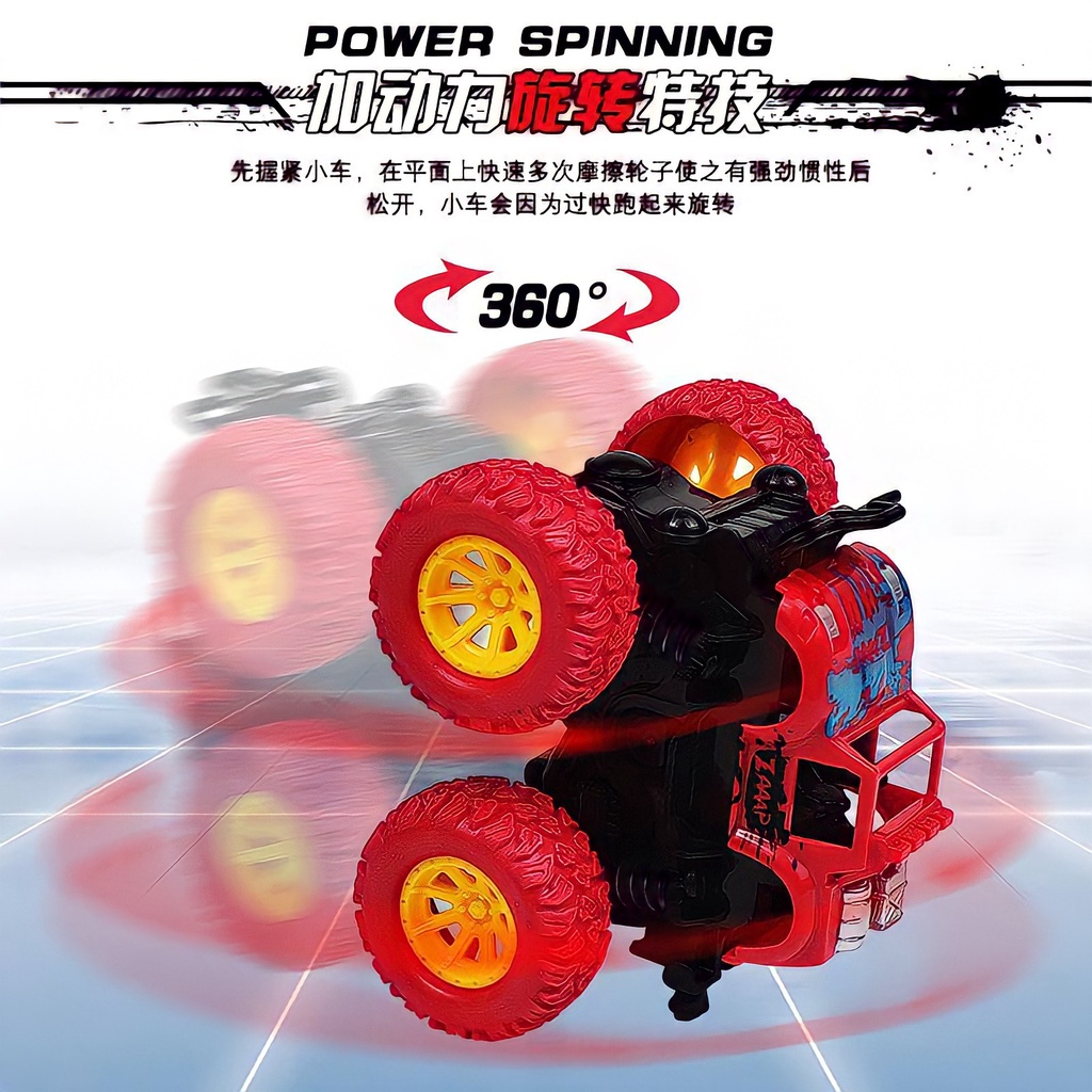 MINIGO PROMO Mainan Anak Laki Laki Mobil Monster Zap Jip Off Road 4 Drive Inertial Bigfoot 360