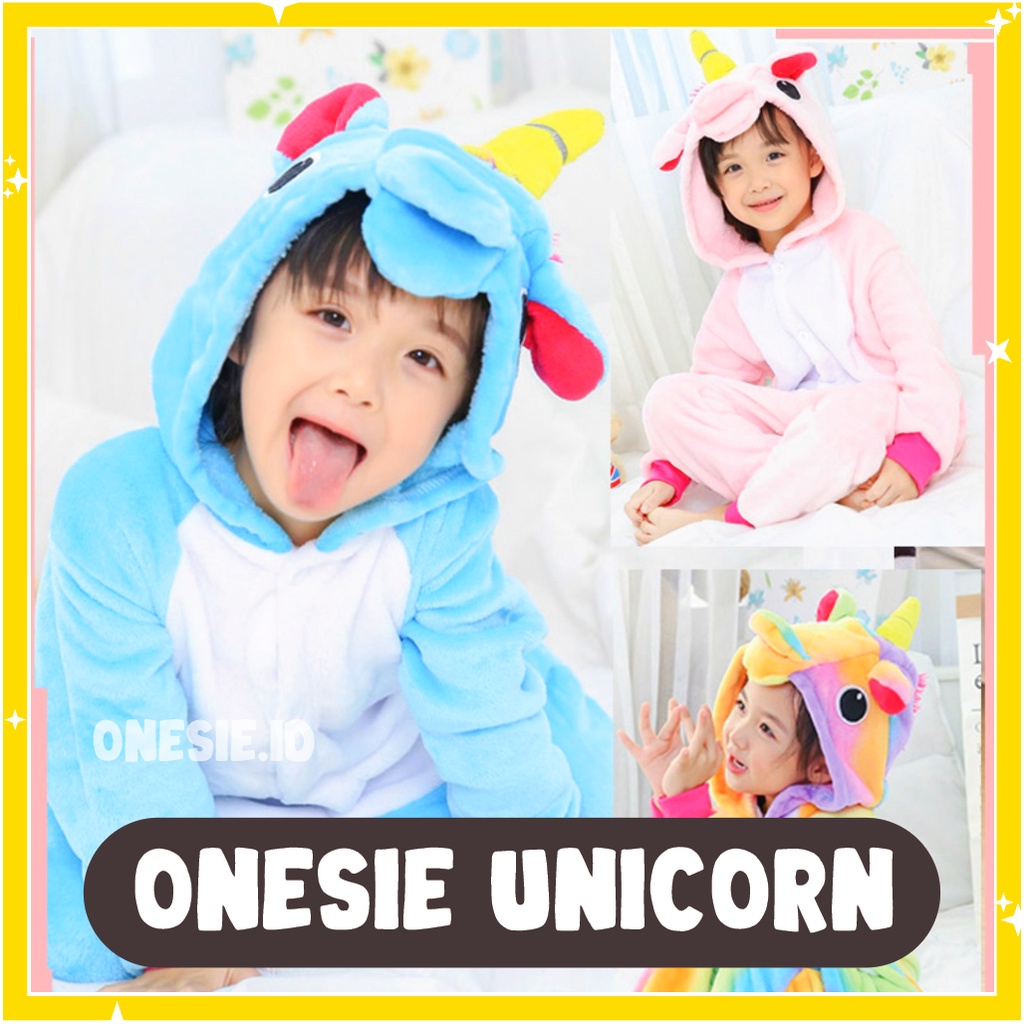 BAJU KOSTUM ONESIE PIYAMA ANAK KID UNICORN 1 NEW!