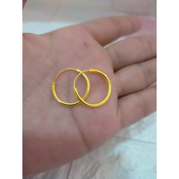 Anting Wanita Dewasa Bulat Asli Lapis Emas 24k Awet