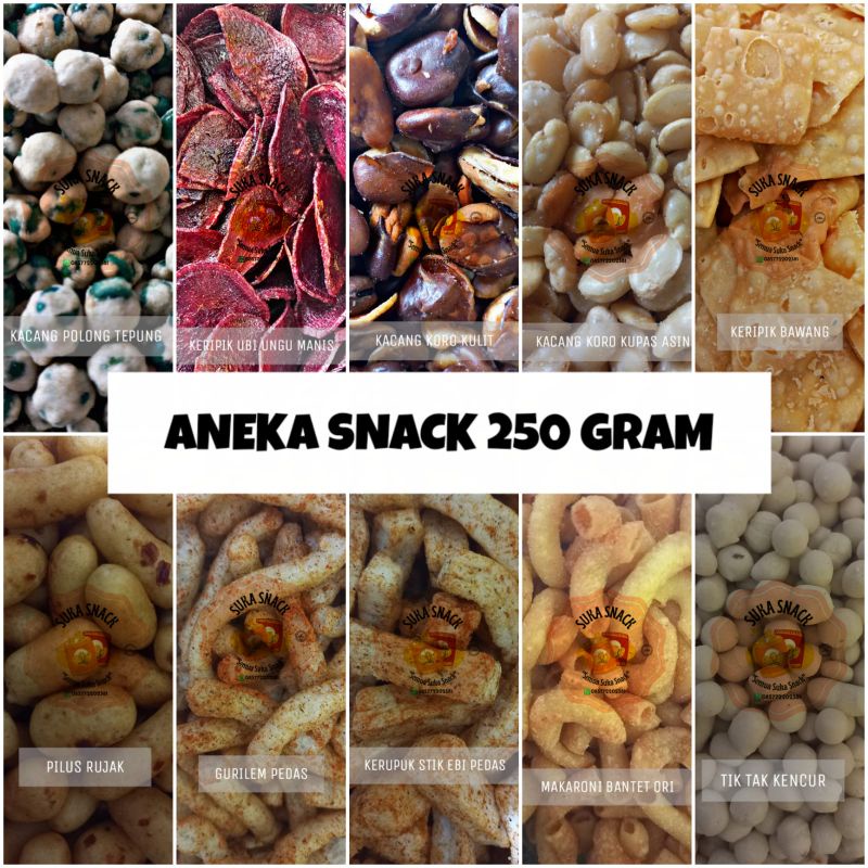 

ANEKA SNACK 250gr CEMILAN CAMILAN MURAH MAKANAN RINGAN