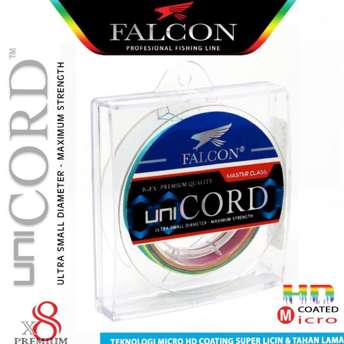 Senar Benang Tali Pe X8 Falcon Uni Cord 300M Micro Pe