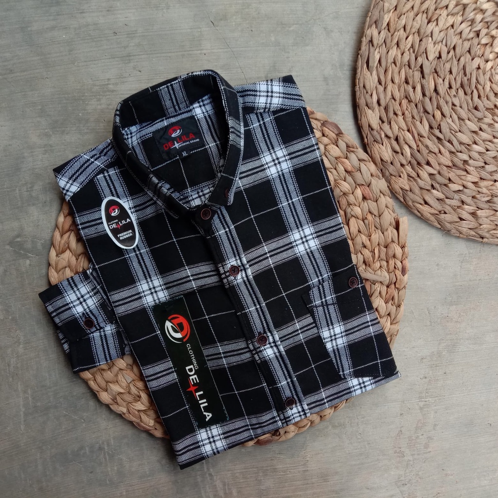 Kemeja Flanel Dewasa Pria Wanita Kualitas Distro Unisex