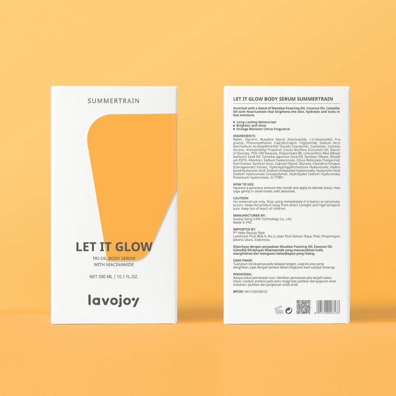 LVJ Lavojoy Let It Glow Body Serum Dancing In The Mist | Summertrain| 300ml &amp; 30ml | Body Lotion