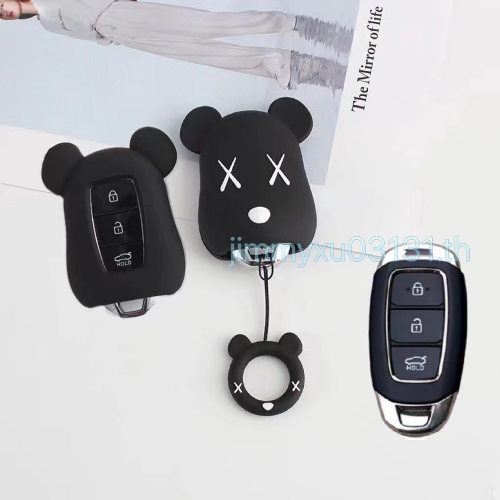 Case Kunci Khusus Mobil Hyundai Cocok Untuk STARIA SONATA SantaFe Ix35 I45 Bahan TPU All-inclusive Key Protection Cover case Kartun