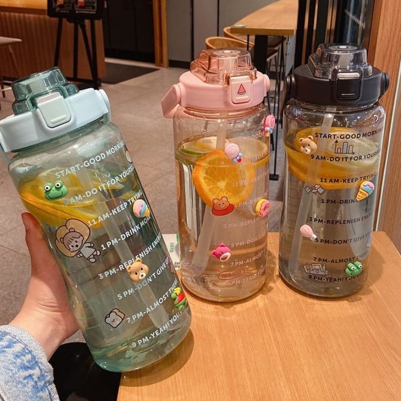 Botol air minum 2 liter motivasi