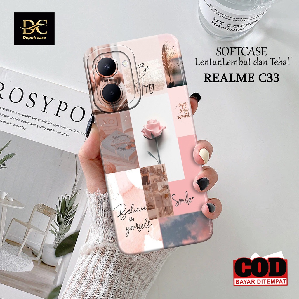Case Realme C33 Terbaru - Fhasion Case Aesthetic - Casing Hp Realme C33 Terbaru - Softcase Hp Realme