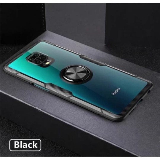Promo XIAOMI REDMI NOTE 9 / NOTE 9 PRO CLEAR CASE MAGNETIC RING VERUS SERIES - REDMI NOTE 9 Hitam Mu