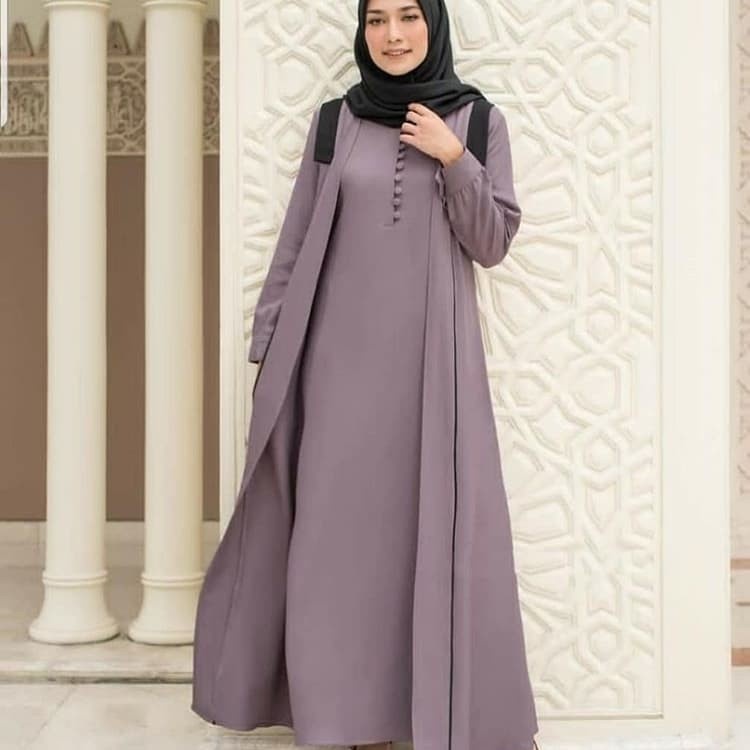 gamis terbaru gamis terbaru 2023 lebaran wanita SIMPLE jumbo baju wanita muslim pakaian wanita midi 
