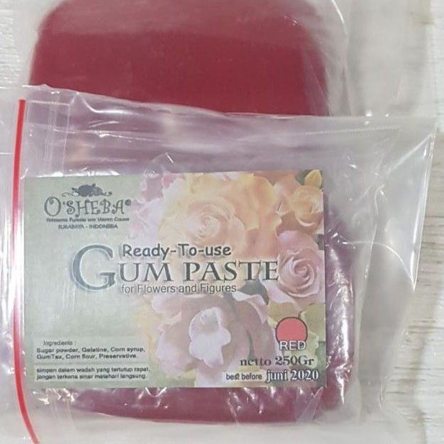 

✨TERBARU✨ osheba gumpaste bahan siap pakai 240gr warna merah / red murah