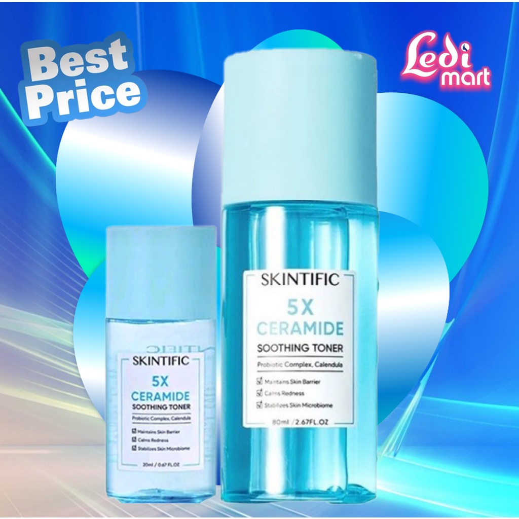 ORIGINAL SKINTIFIC 5X Ceramide SERIES / Moisturize Gel / Low pH Cleanser / Soothing Toner / Repair Serum / LEDI MART