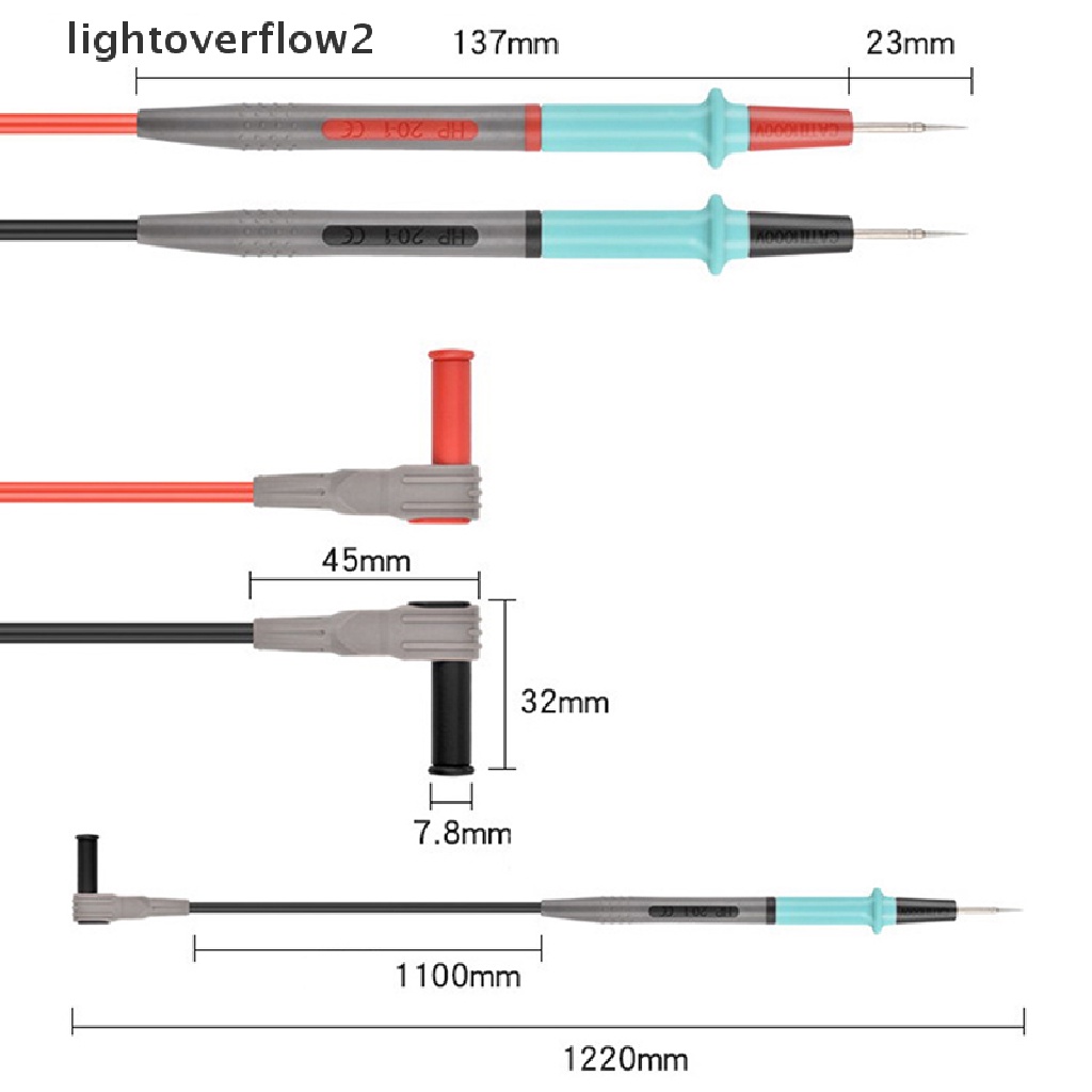 (lightoverflow2) Pena Probe Multimeter Pengukur Tegangan Tinggi Bahan Silikon (ID)