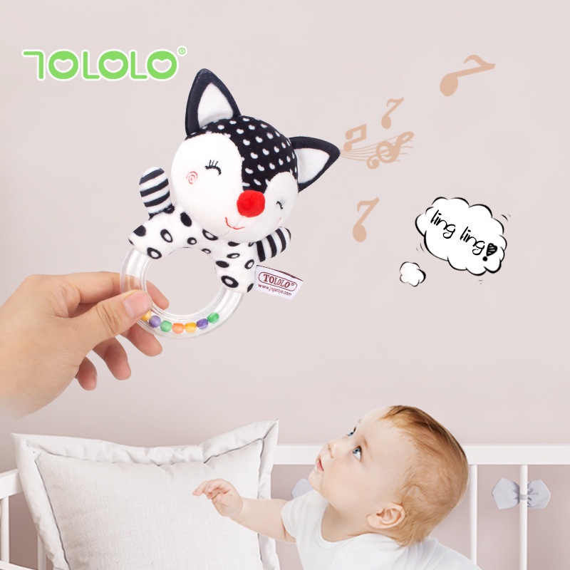 Rattle Donut Mainan Gigitan tangan bayi bentuk donat Mainan Rattle stick baby