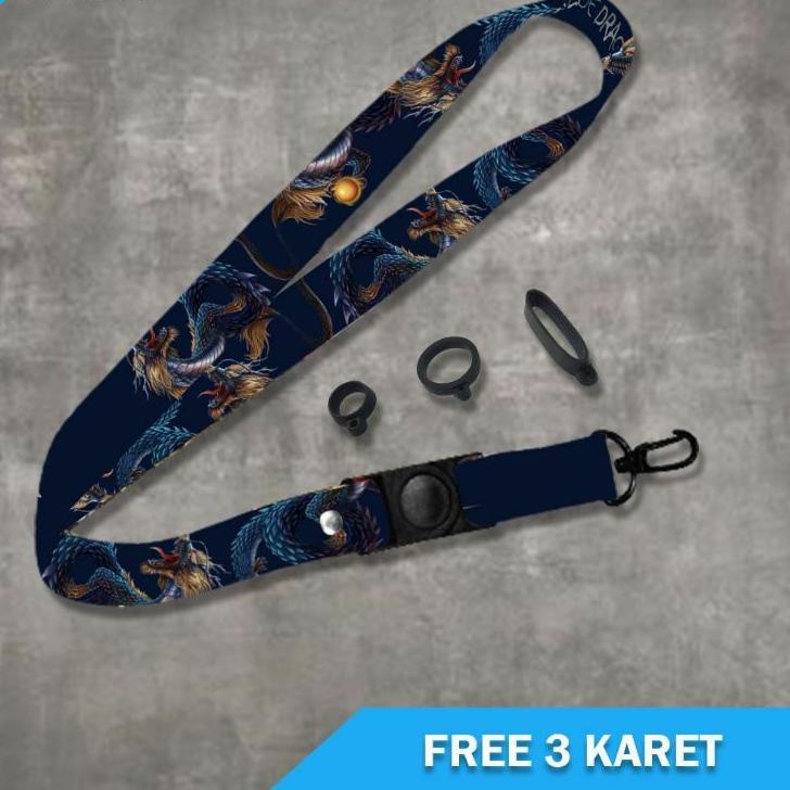 Terbatas lanyard printing pods free karet o ring 3pcs motip doodle 01 merah