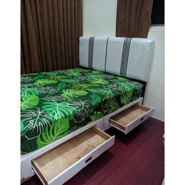 Dipan Divan tempat tidur minimalis Dipan kasur spring bed laci