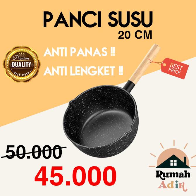 Discount Panci Susu Mie Rebus Air Teflon Teplon Gagang Kayu Serbaguna MURAH /PERALATAN MASAK SET/PAN