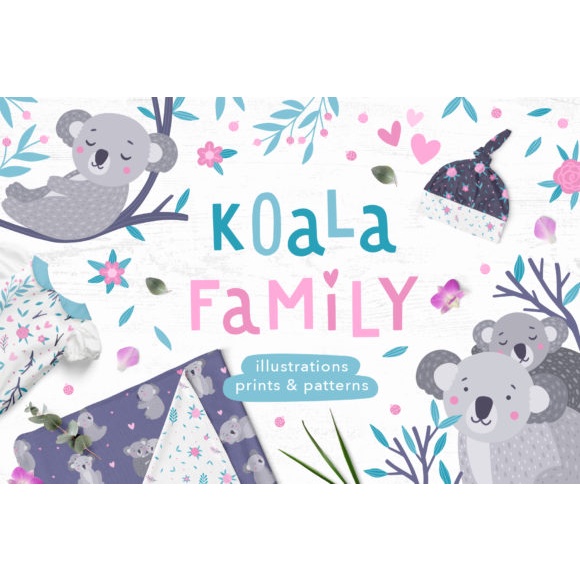 Koala Family Illustrations