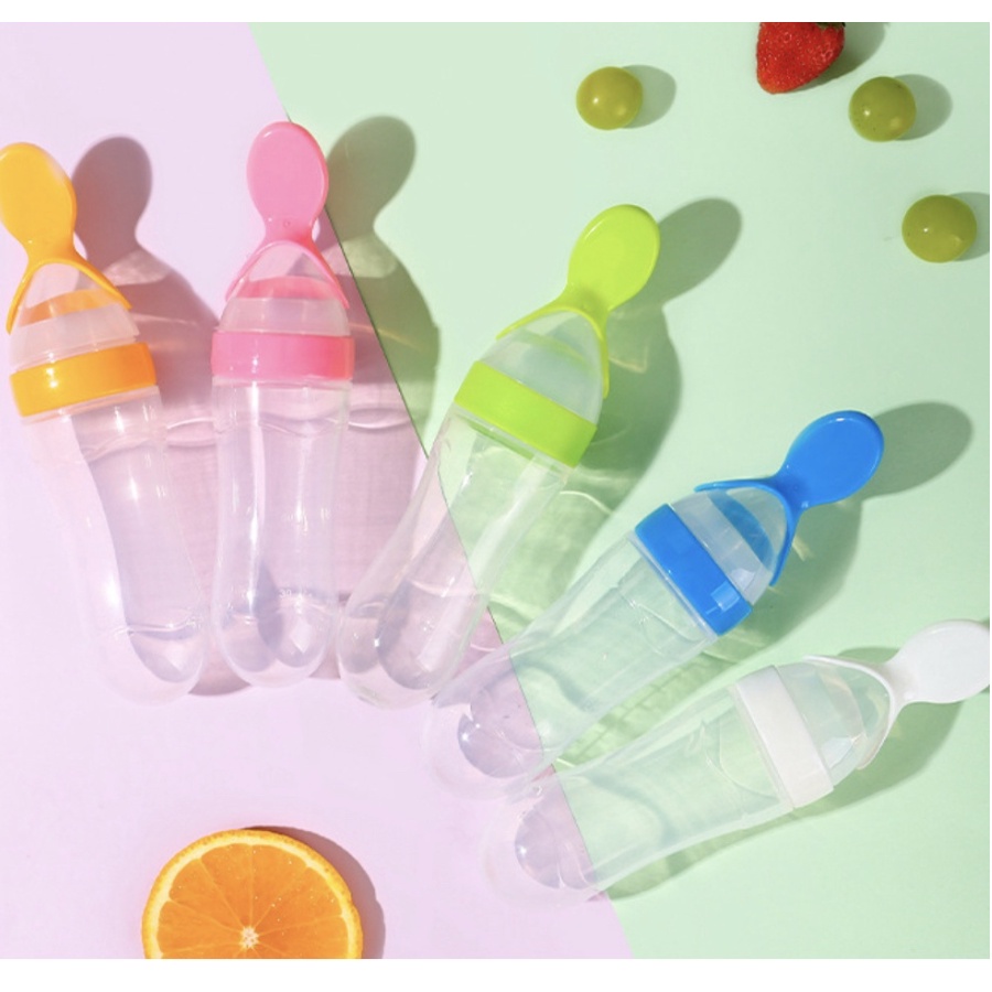 Sendok Makan Bayi MPASI Botol Sendok MPASI Botol Silicone Baby Feeding Bottle Spoon SENDOK BOTOL