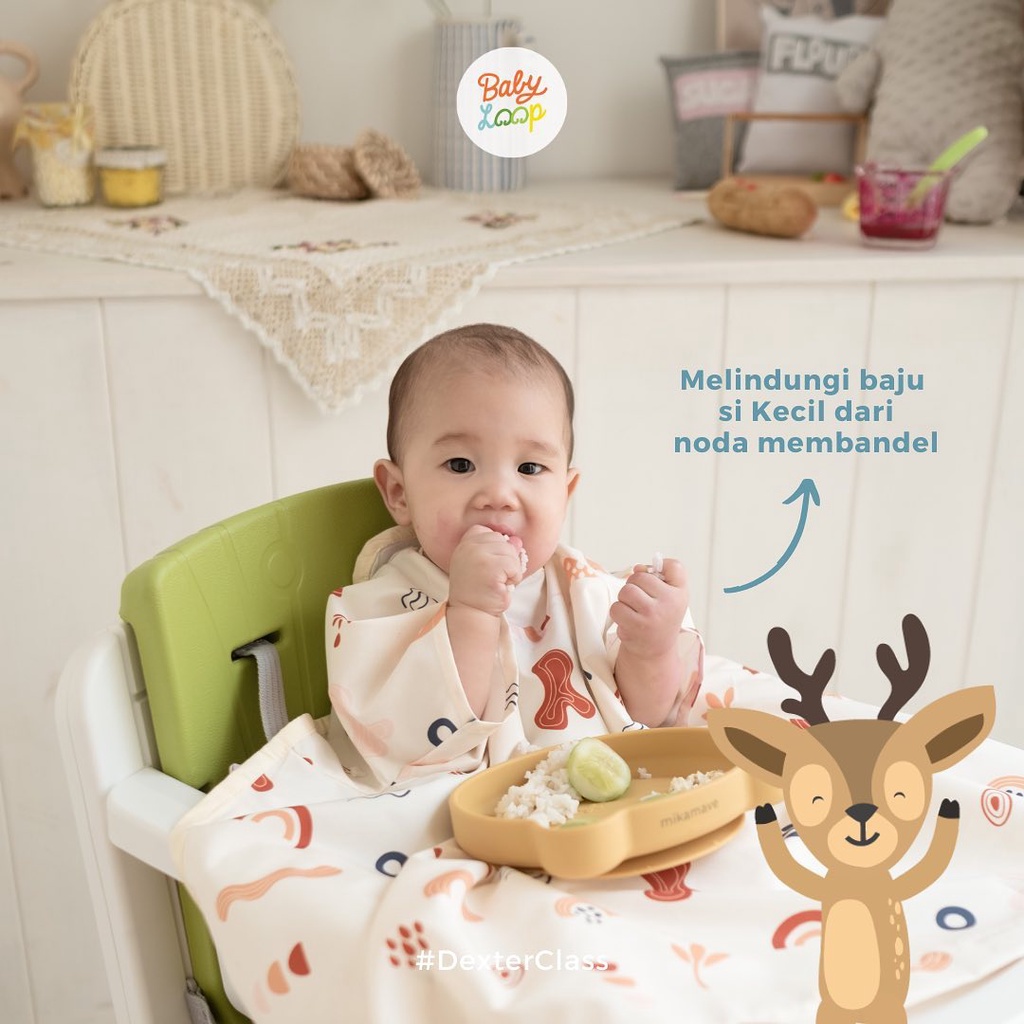 Baby Loop - Coverall Weaning Bib / Celemek Bayi Anti Air