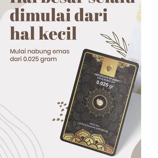 Logam Mulia Emas Mini Gold 0.025 gram Black Series 24K Bisa Tukar Antam