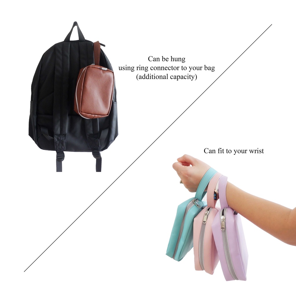 BICBAC TAS ORGANIZER CHARGER KOSMETIK KABEL HP POUCH DOMPET BAHAN KULIT PREMIUM TRAVEL TRAVELLING SOUVENIR SUVENIR HADIAH ULTAH NIKAHAN