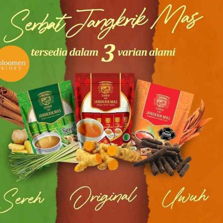 

Maxi Promo--Serbat JANGKRIK MAS isi 10pc | Wedang Jahe Sereh Uwuh