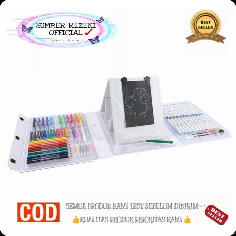 

SR - Crayon art set crayon 98 pcs pensil warna super Mega art set anak anak lukisan stationery melukis / crayon Art set isi 98 in 1 pcs spidol crayon / pensil set menggambar