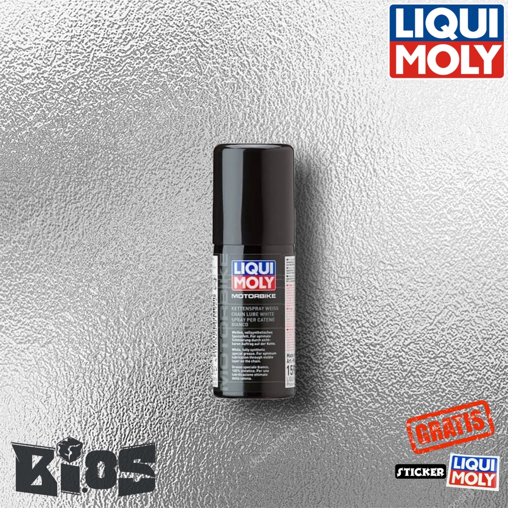 LIQUI MOLY MOTORBIKE CHAIN SPRAY WHITE 50ML PELUMAS RANTAI DAN GEAR 100% ORIGINAL