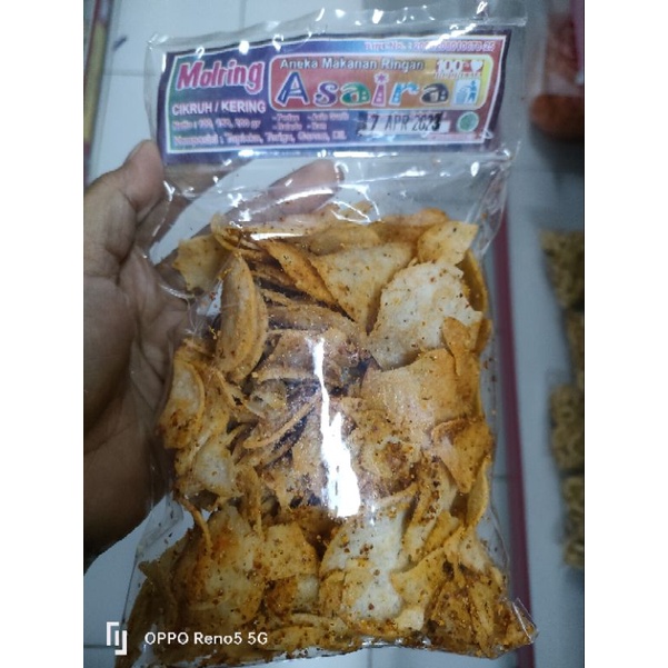 

Molring/Cimolring Keripik Cimol Kering Pedas 150g