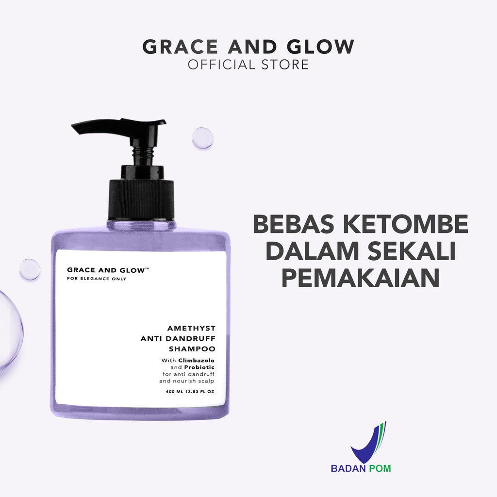 Jual Grace and Glow Amethyst Anti Dandruff Shampoo 400 ml Shampo Anti