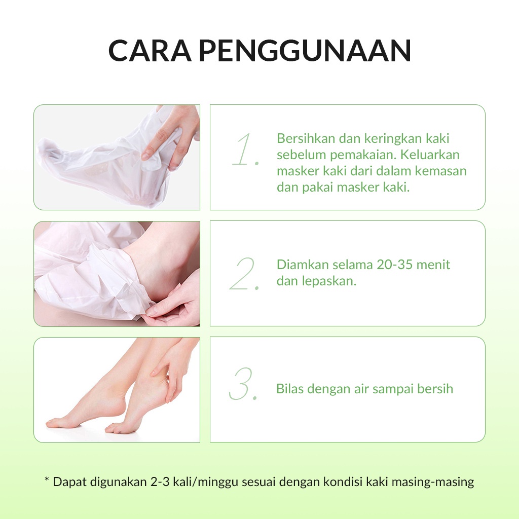 READY BIOAQUA Niacinamide Brightening Moisturizing Foot Mask 35g / MASKER KAKI