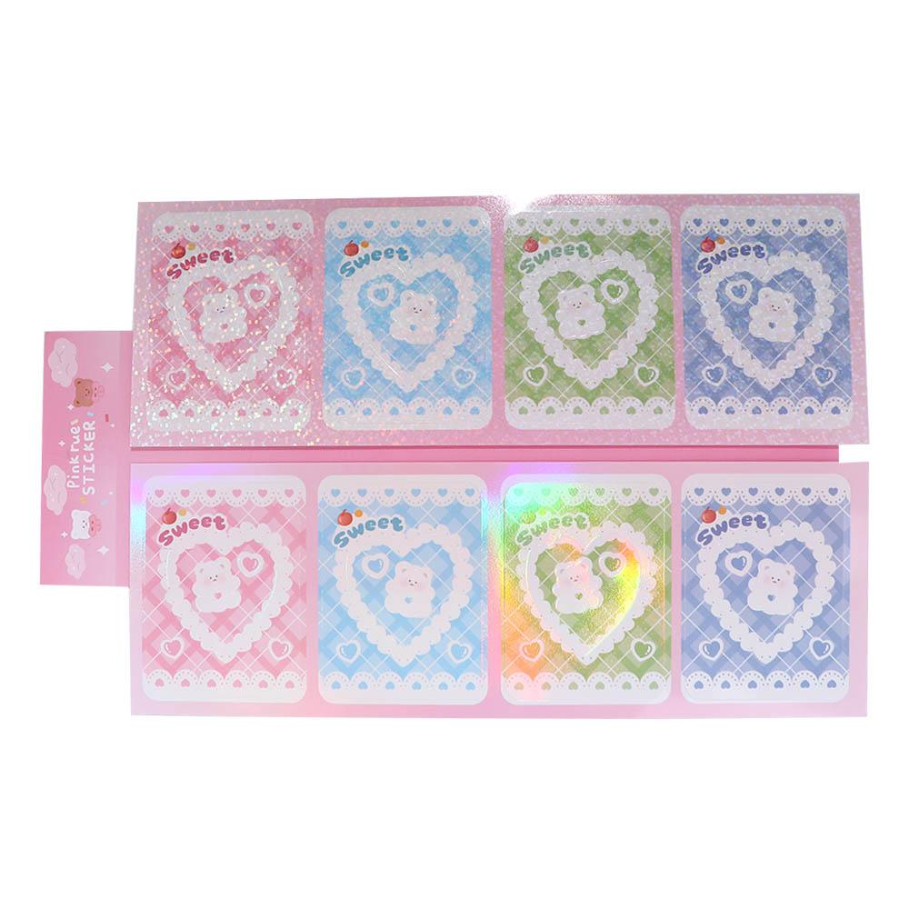 Mxbeauty Bingkai Foto Stiker Kreatif Aesthetics Cinta Hati Alat Tulis Korea Ins Idol Card Decor