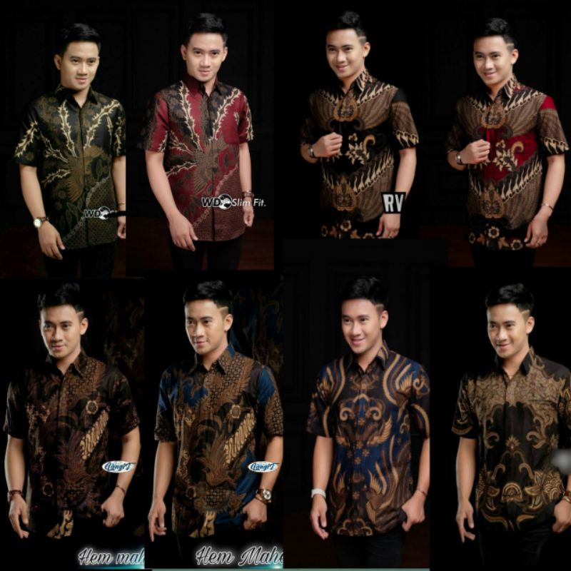 Batik Pria Kemeja Lengan Pendek Motif Terbaru Modern