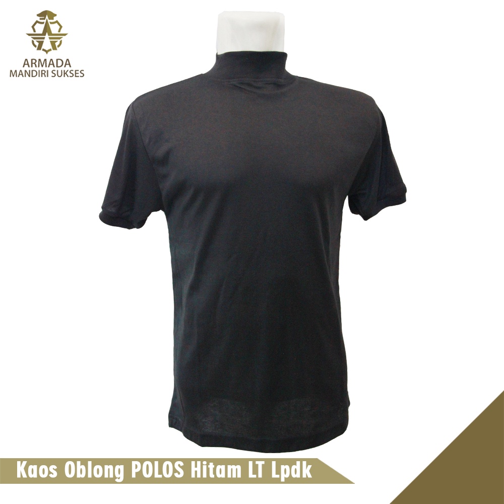 Kaos Polos Hitam Turtleneck - Kaos Oblong Hitam Turtleneck