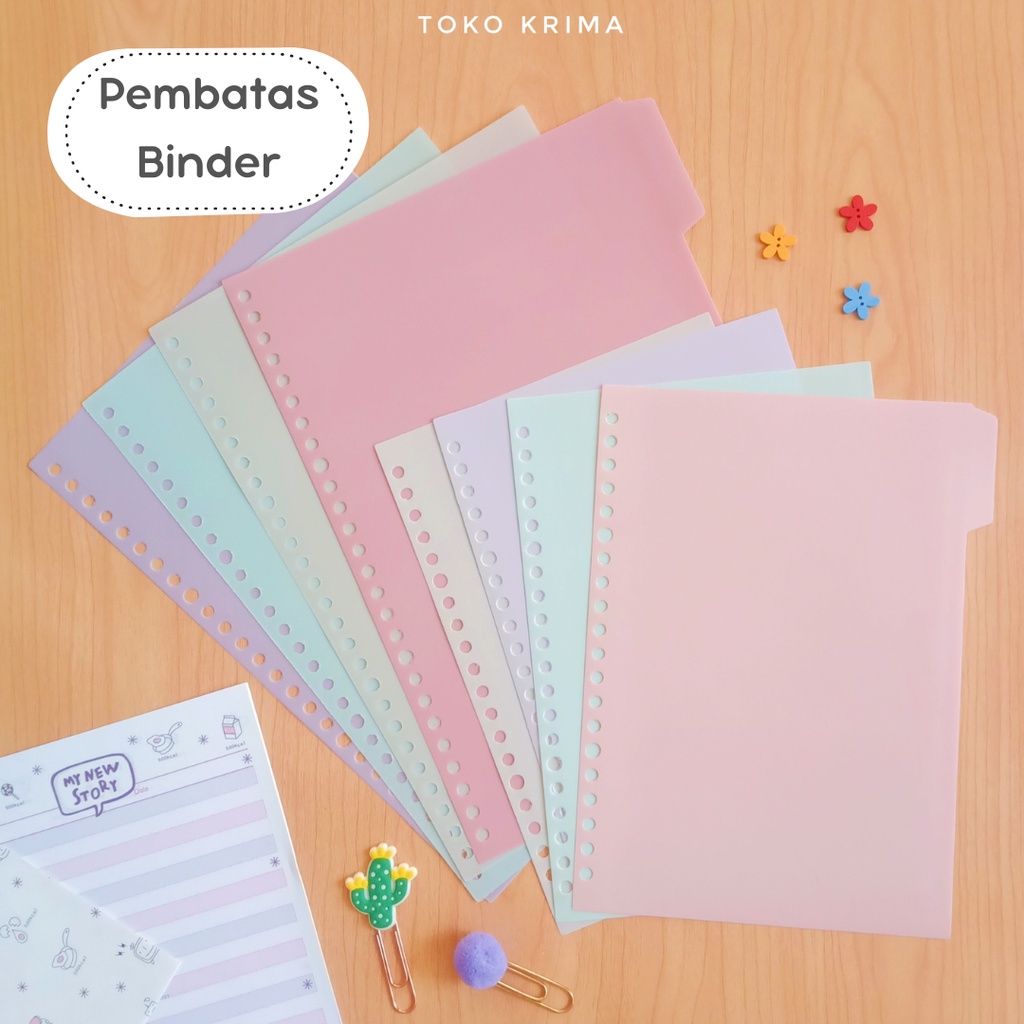 

Divider Pembatas Binder Warna Pastel A5 dan B5