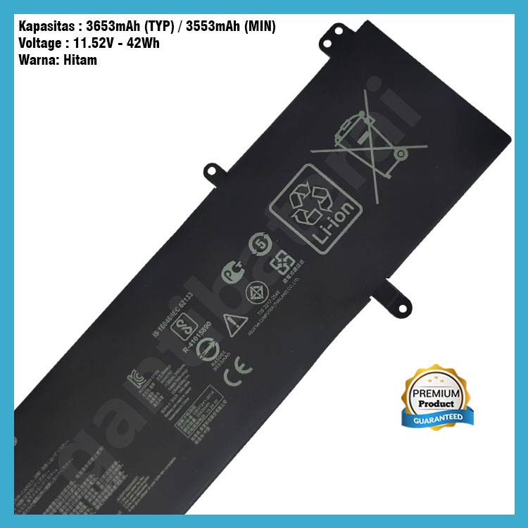 Baterai Laptop Asus S14 S410UA S410UN S410UQ S410UNF B31N1707 ORI