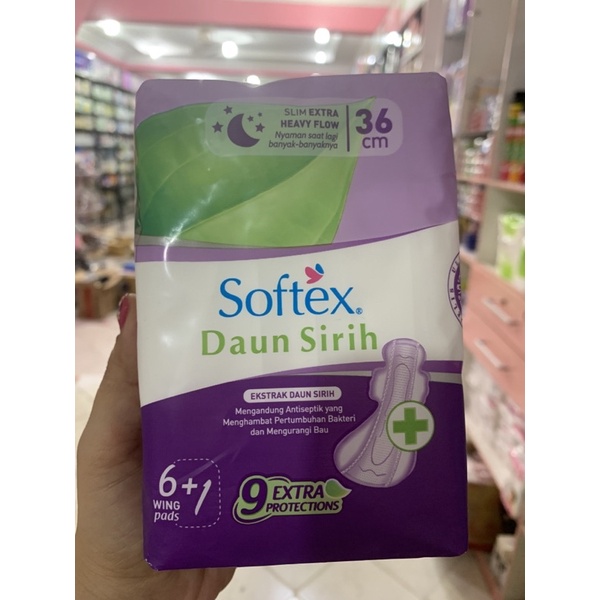 SOFTEX DAUN SIRIH WING 6+1 36cm