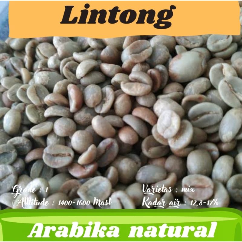 

biji kopi mentah ( greenbean ) Arabika Lintong - natural